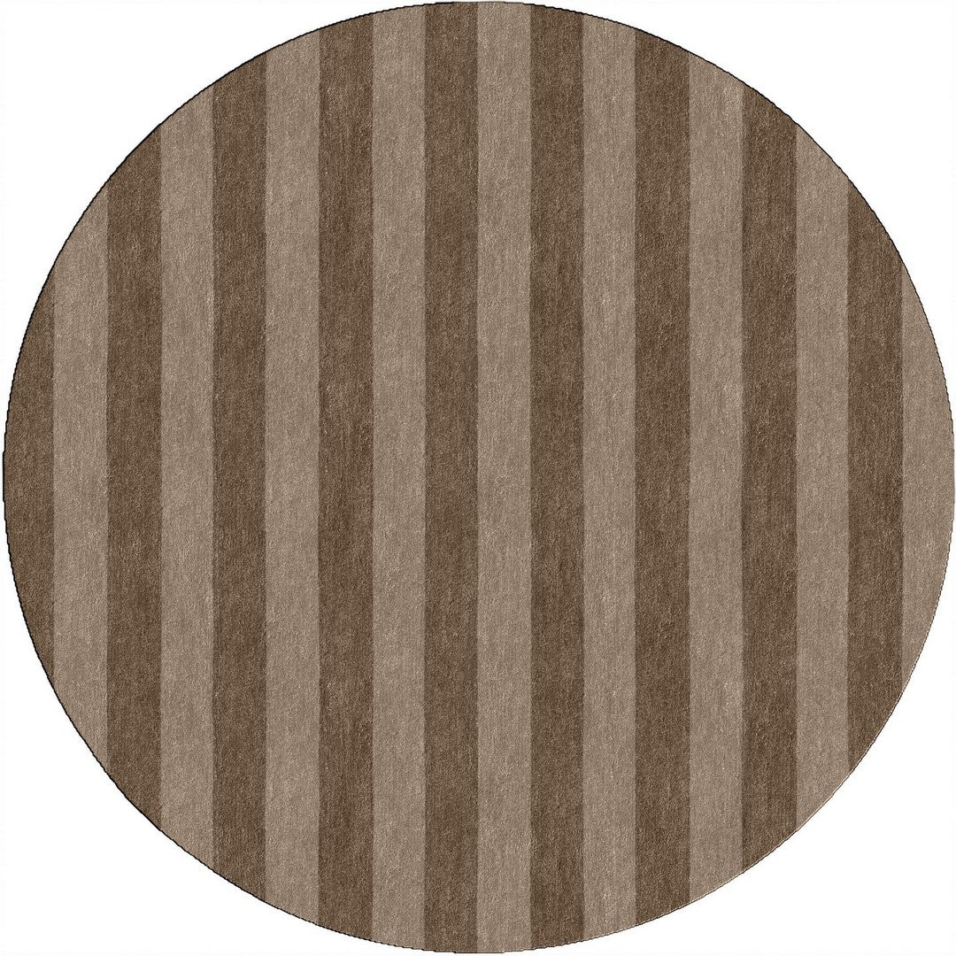 Handmade Hand-Tufted Modern Rug | Vertical Stripes Rug in Brown