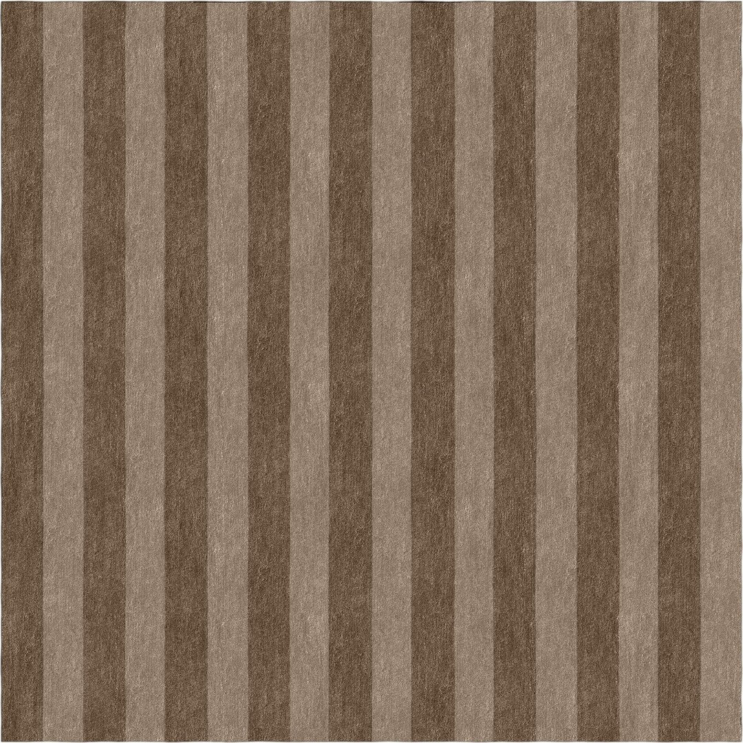 Handmade Hand-Tufted Modern Rug | Vertical Stripes Rug in Brown