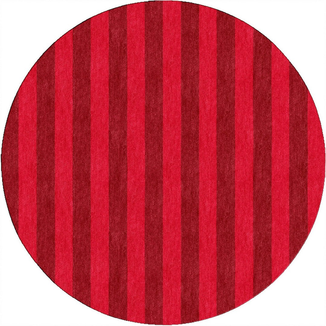 Handmade Hand-Tufted Modern Rug | Vertical Stripes Rug in Red