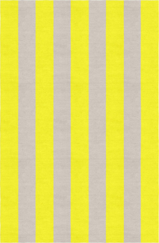 Handmade Hand-Tufted Modern Rug | Vertical Stripes Rug in Yellow