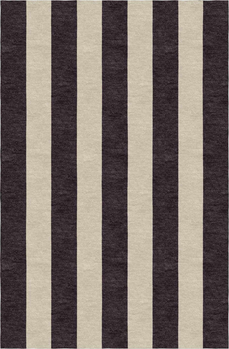 Handmade Hand-Tufted Modern Rug | Vertical Stripes Rug in Ivory