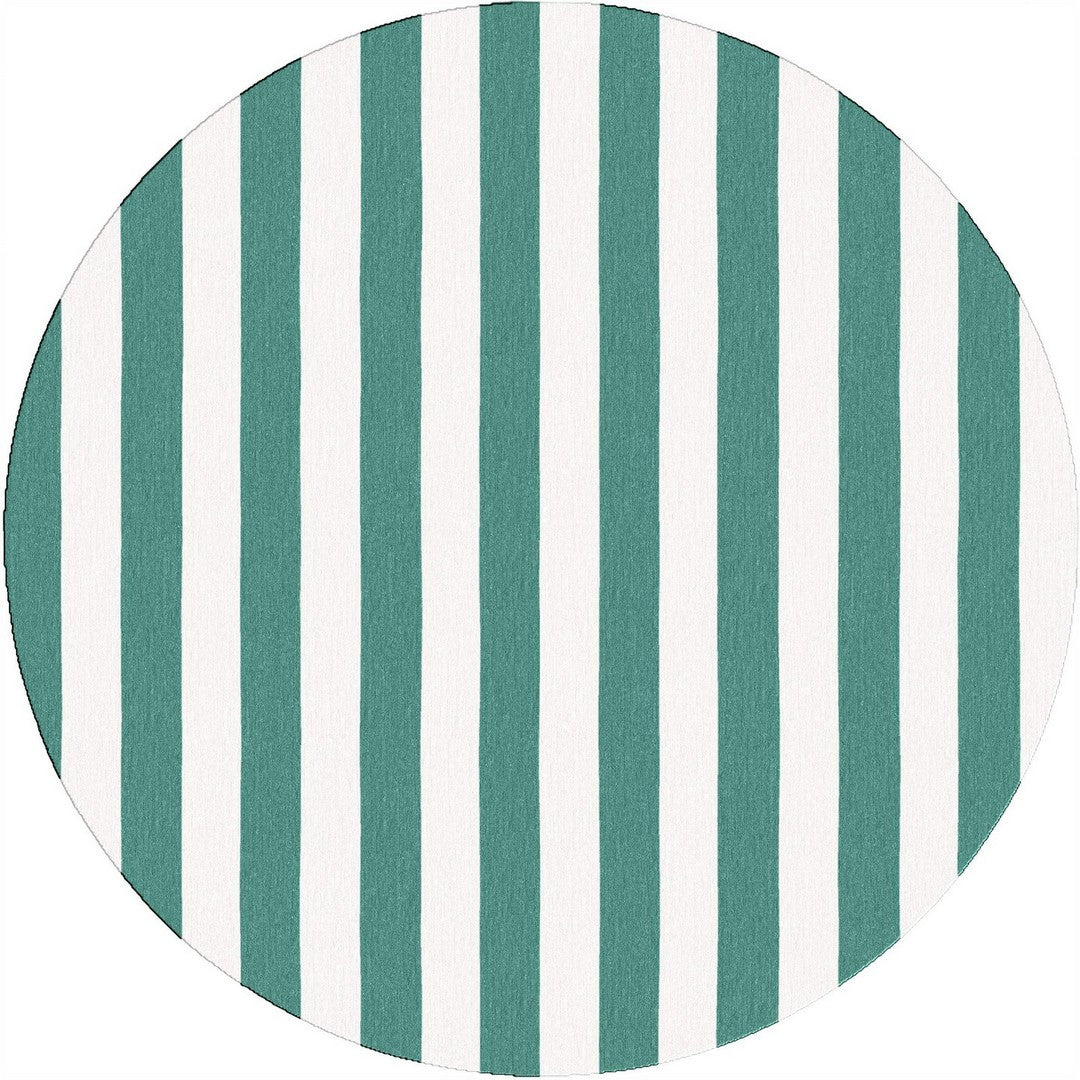Handmade Hand-Tufted Modern Rug | Vertical Stripes Rug in Teal Green