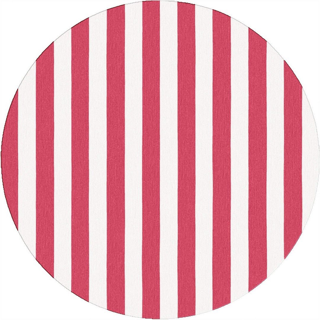 Handmade Hand-Tufted Modern Rug | Vertical Stripes Rug in Red