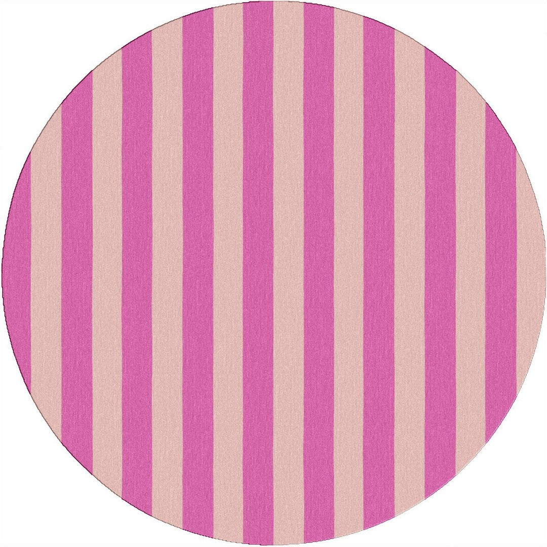 Handmade Hand-Tufted Modern Rug | Vertical Stripes Rug in Pink