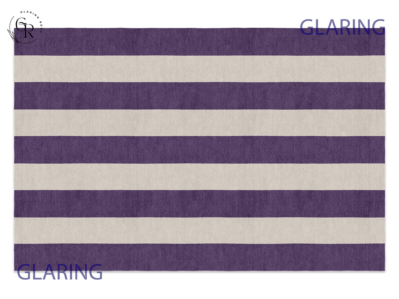 Handmade Hand-Tufted Modern Rug | Vertical Stripes Rug in Purple