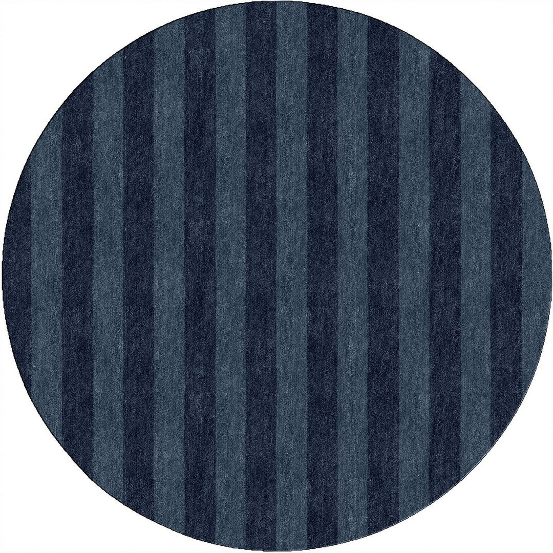 Handmade Hand-Tufted Modern Rug | Vertical Stripes Rug in Blue