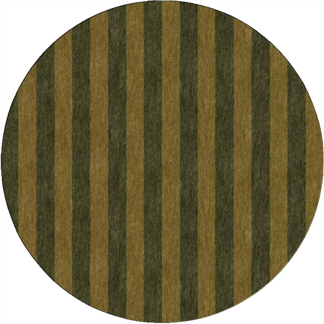 Handmade Hand-Tufted Modern Rug | Vertical Stripes Rug in Green