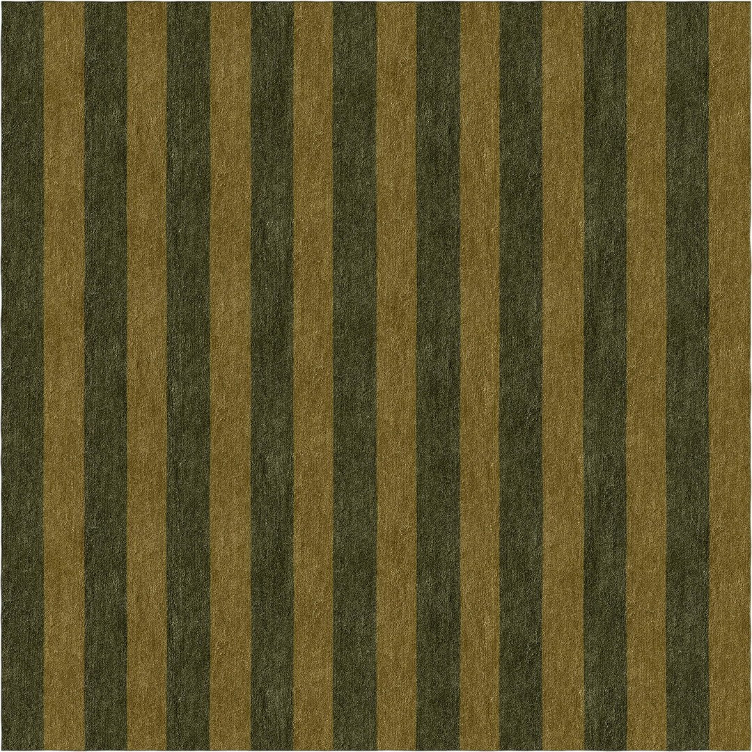 Handmade Hand-Tufted Modern Rug | Vertical Stripes Rug in Green