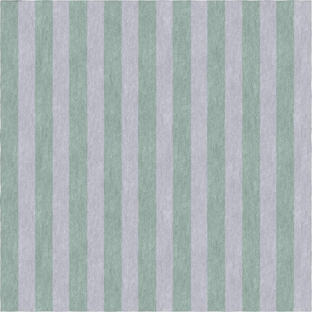 Handmade Hand-Tufted Modern Rug | Vertical Stripes Rug in Green