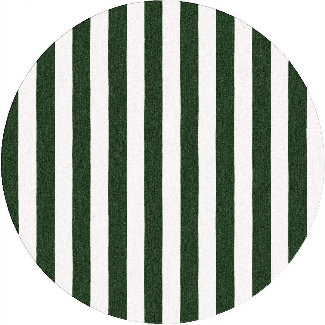 Handmade Hand-Tufted Modern Rug | Vertical Stripes Rug in Green