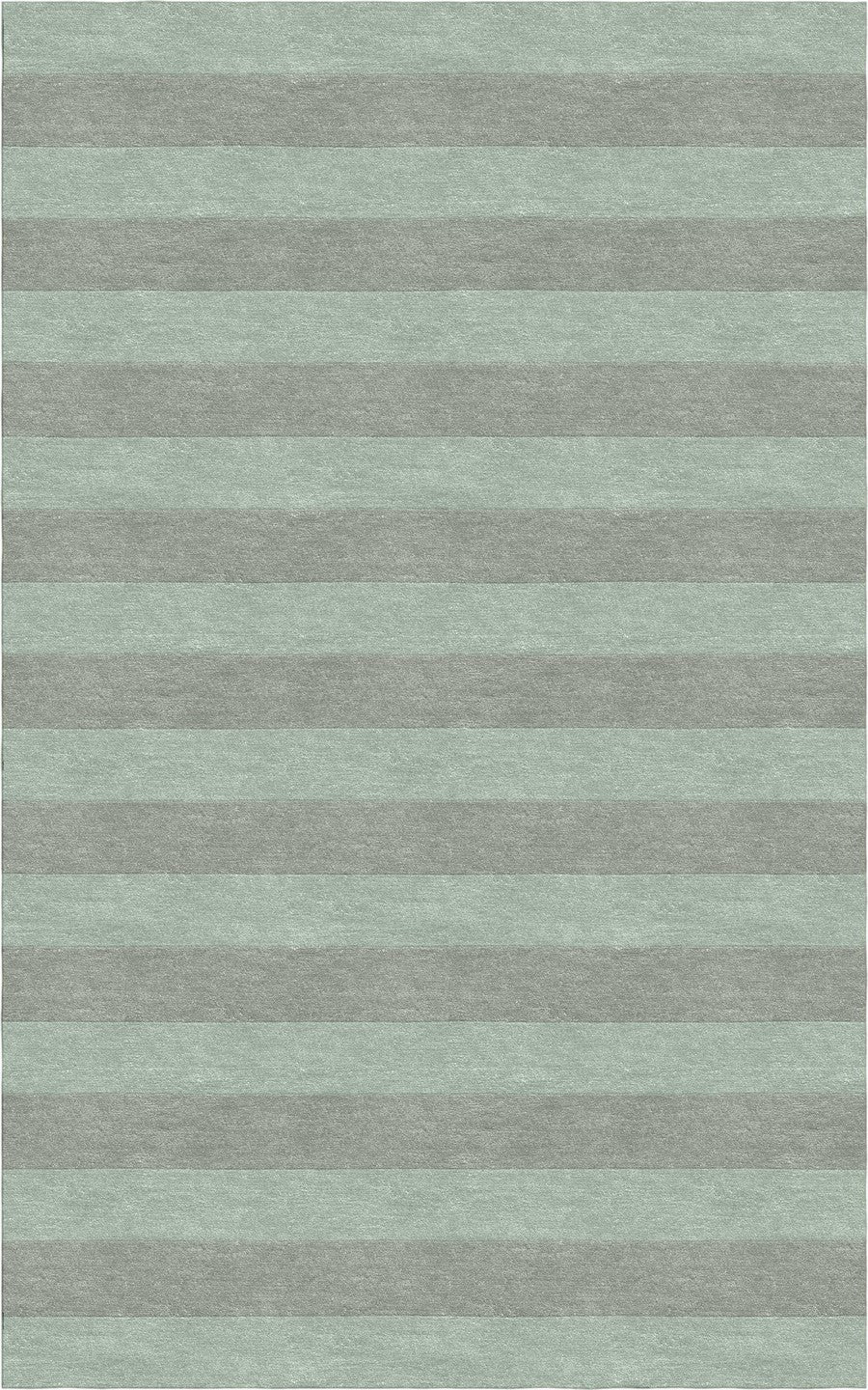 Handmade Hand-Tufted Modern Rug | Horizontal Stripes Rug in Teal Green