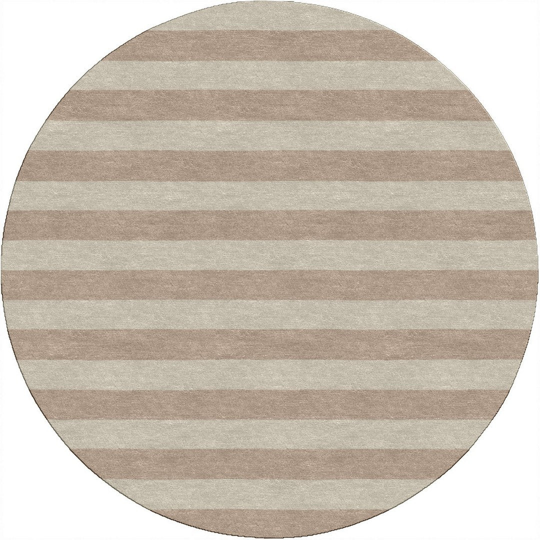 Handmade Hand-Tufted Modern Rug | Horizontal Stripes Rug in Ivory
