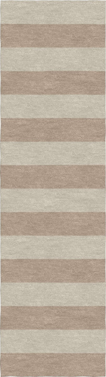 Handmade Hand-Tufted Modern Rug | Horizontal Stripes Rug in Ivory