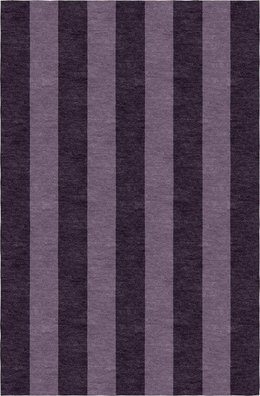 Handmade Hand-Tufted Modern Rug | Vertical Stripes Rug in Purple