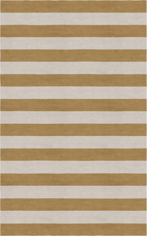 Handmade Hand-Tufted Modern Rug | Horizontal Stripes Rug in Ivory