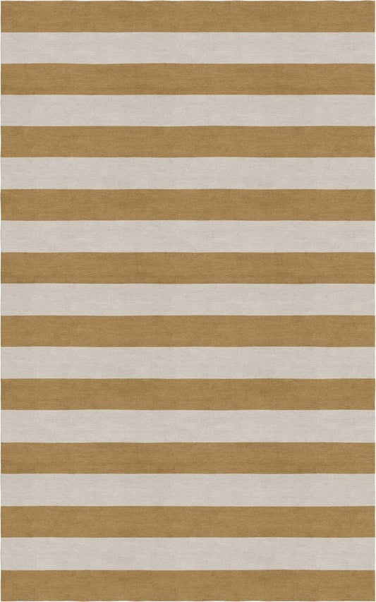 Handmade Hand-Tufted Modern Rug | Horizontal Stripes Rug in Ivory