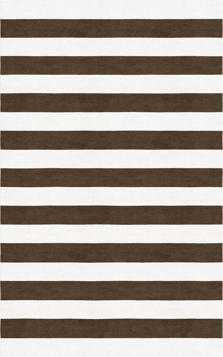 Handmade Hand-Tufted Modern Rug | Horizontal Stripes Rug in Brown