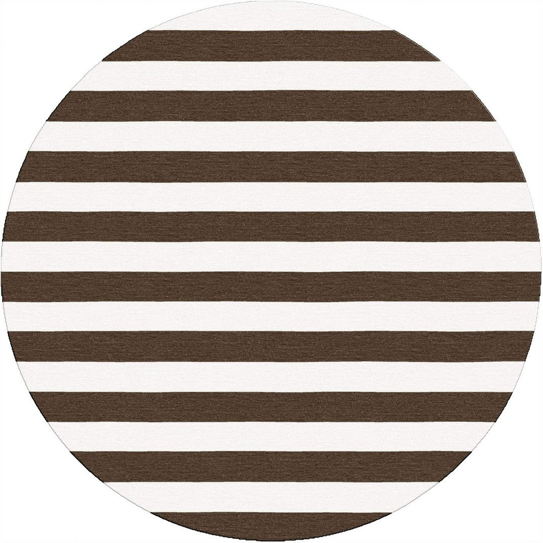 Handmade Hand-Tufted Modern Rug | Horizontal Stripes Rug in Brown