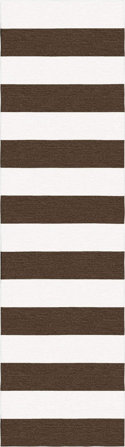 Handmade Hand-Tufted Modern Rug | Horizontal Stripes Rug in Brown