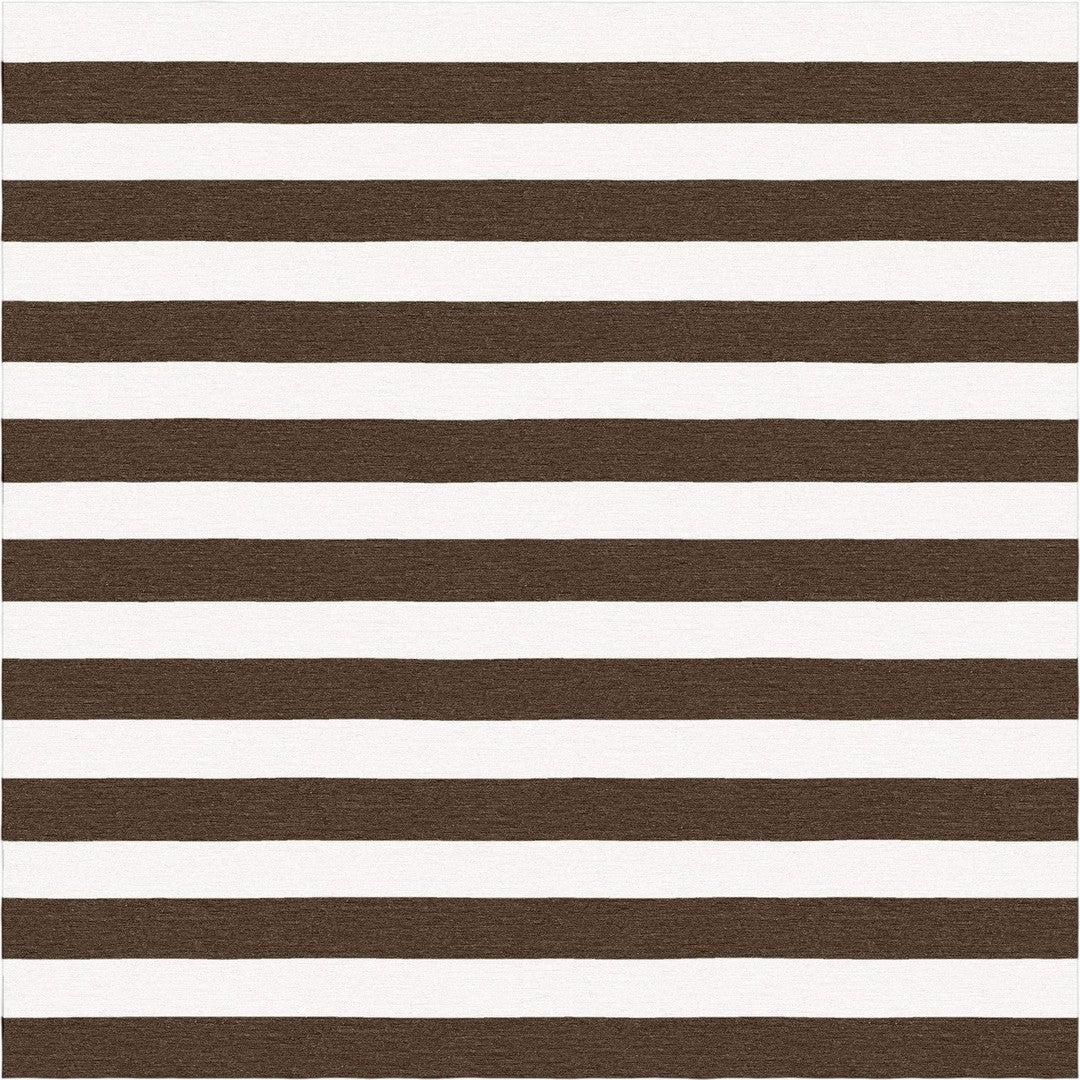 Handmade Hand-Tufted Modern Rug | Horizontal Stripes Rug in Brown
