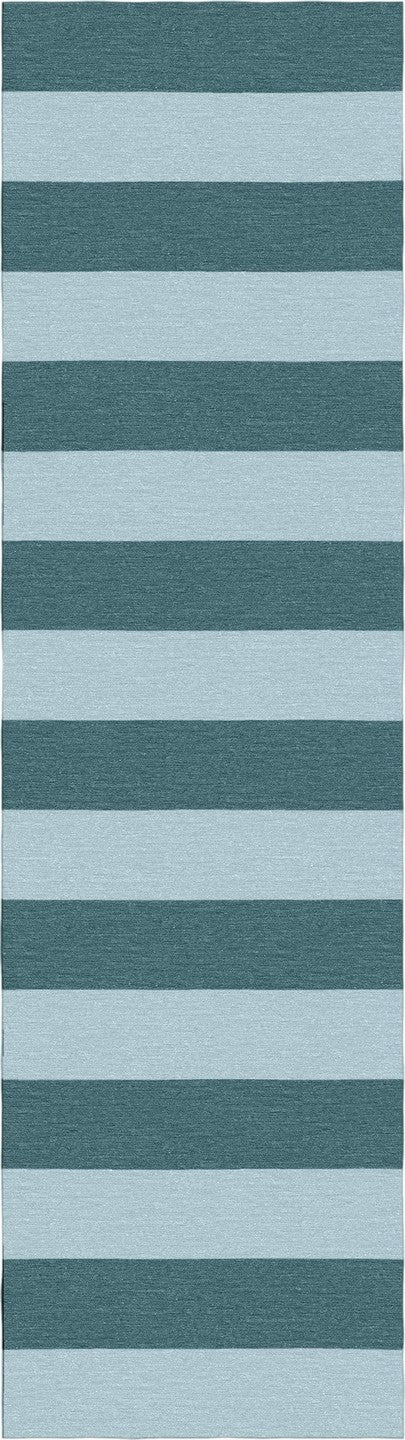 Handmade Hand-Tufted Modern Rug | Horizontal Stripes Rug in Blue