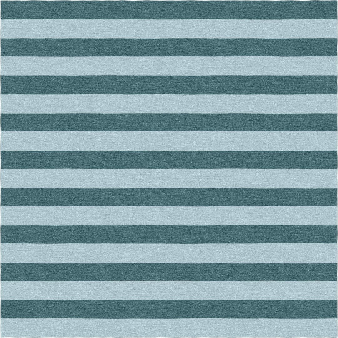Handmade Hand-Tufted Modern Rug | Horizontal Stripes Rug in Blue