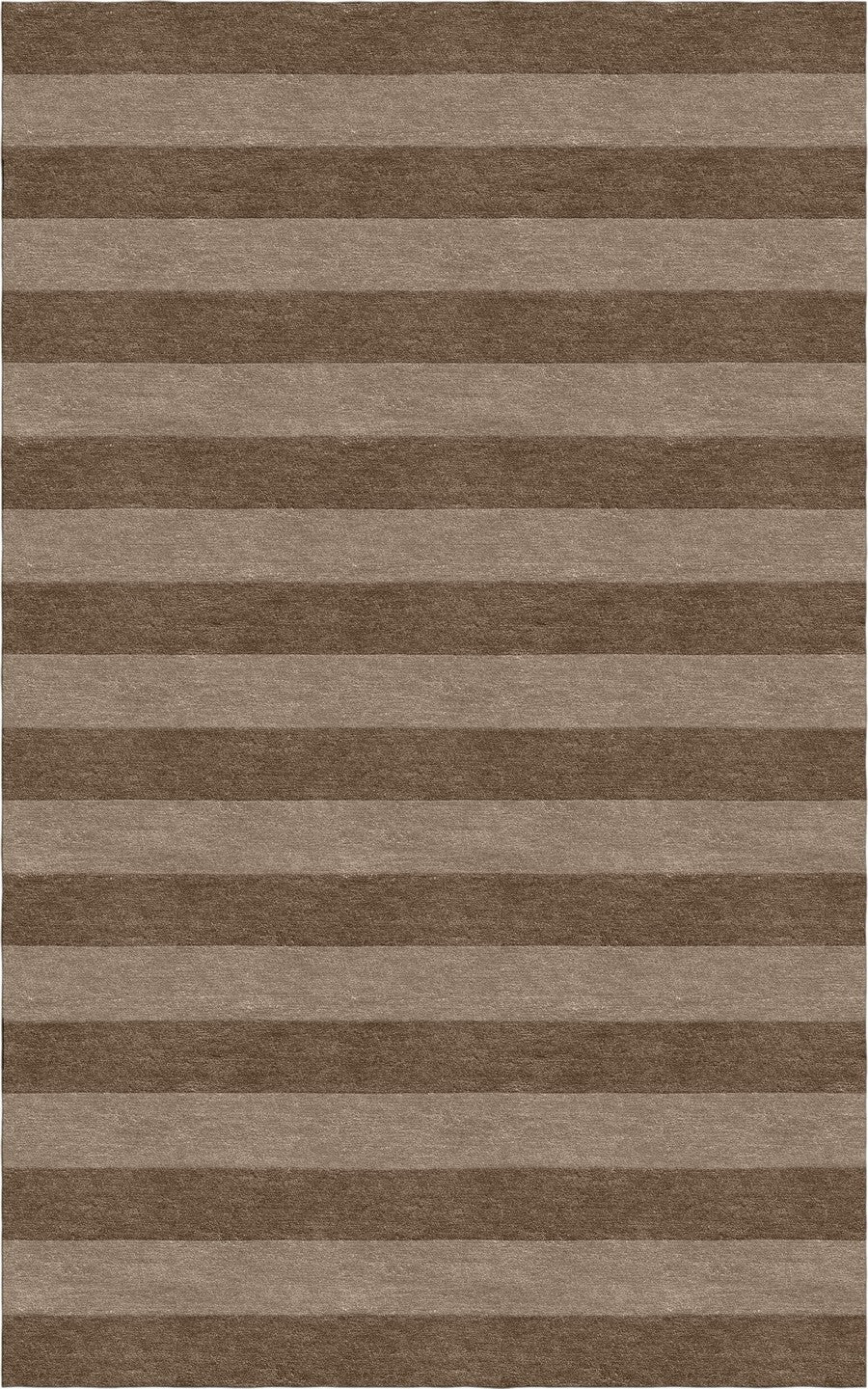 Handmade Hand-Tufted Modern Rug | Horizontal Stripes Rug in Brown