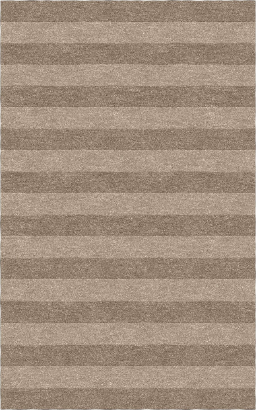 Handmade Hand-Tufted Modern Rug | Horizontal Stripes Rug in Brown