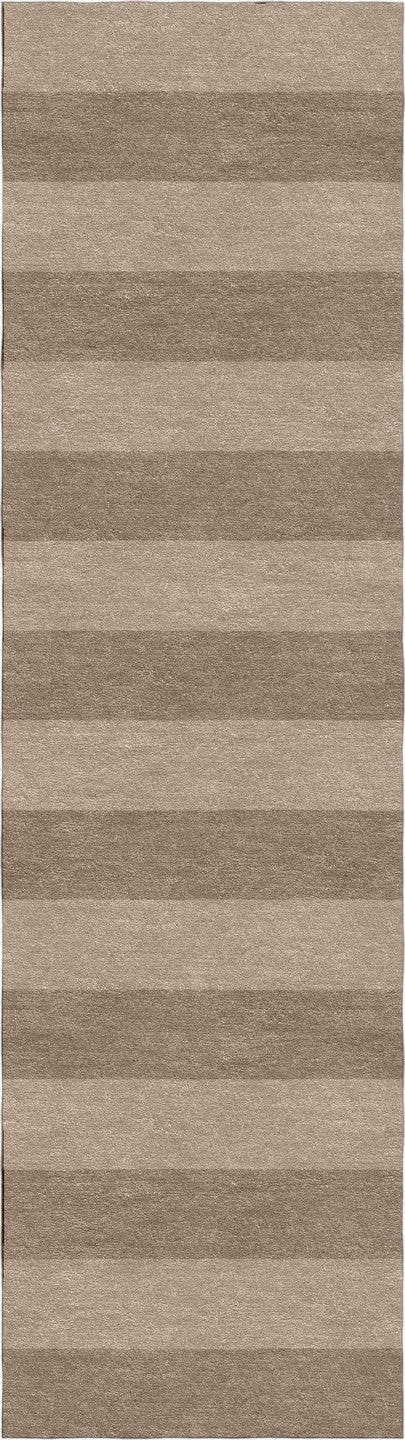 Handmade Hand-Tufted Modern Rug | Horizontal Stripes Rug in Brown