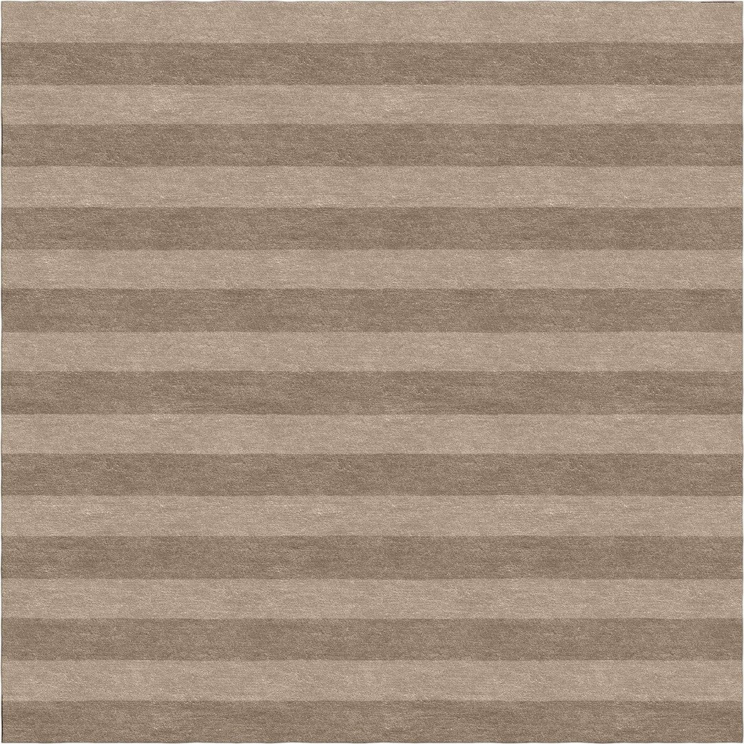 Handmade Hand-Tufted Modern Rug | Horizontal Stripes Rug in Brown