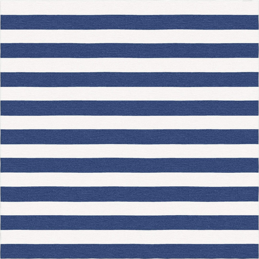 Handmade Hand-Tufted Modern Rug | Horizontal Stripes Rug in Blue