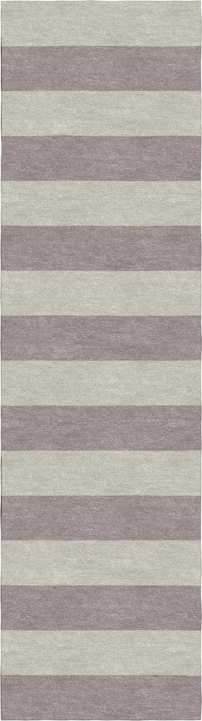 Handmade Hand-Tufted Modern Rug | Horizontal Stripes Rug in Ivory