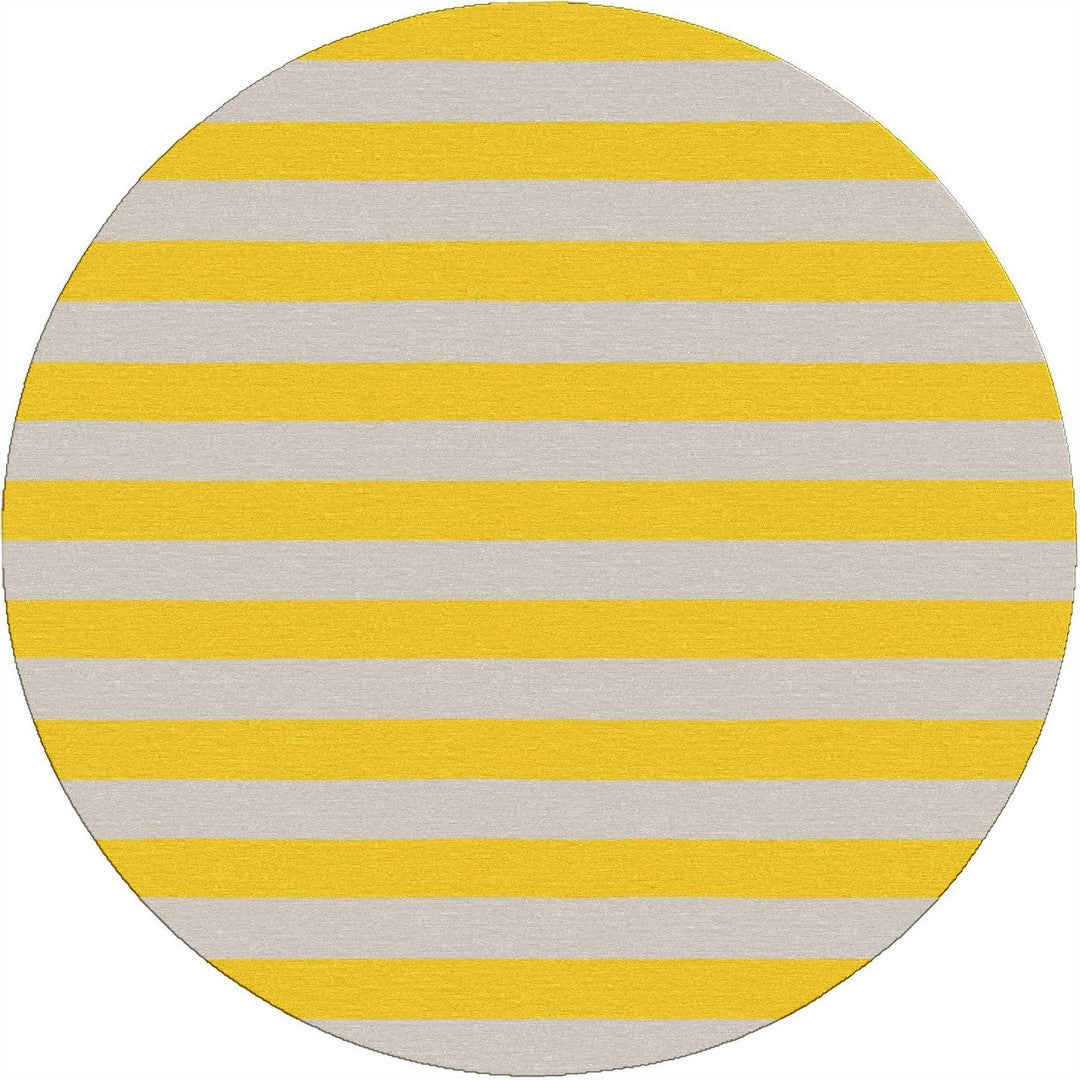 Handmade Hand-Tufted Modern Rug | Horizontal Stripes Rug in Yellow