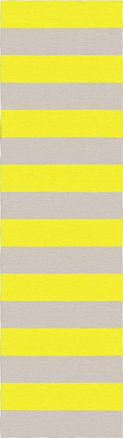 Handmade Hand-Tufted Modern Rug | Horizontal Stripes Rug in Yellow