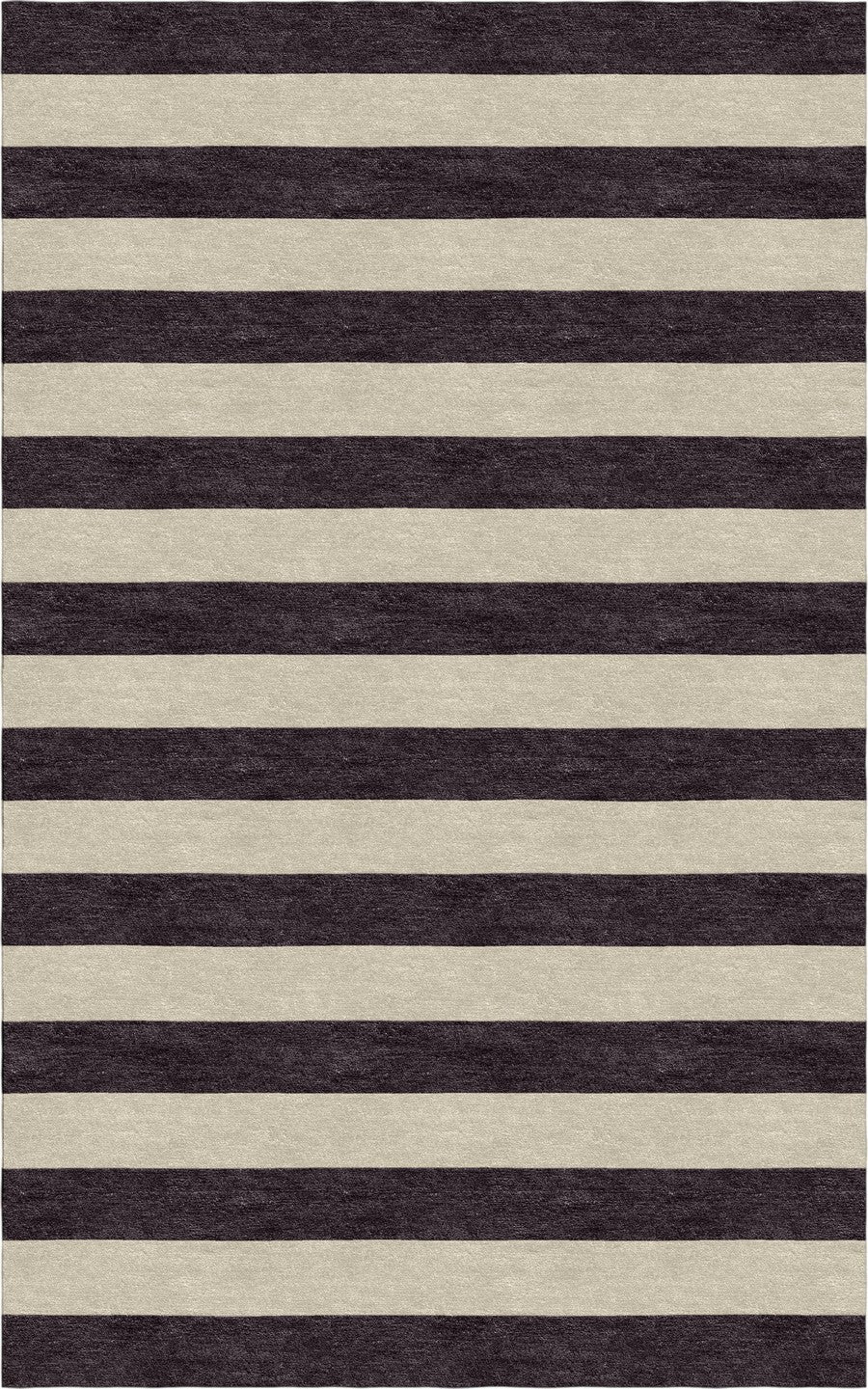 Handmade Hand-Tufted Modern Rug | Horizontal Stripes Rug in Ivory