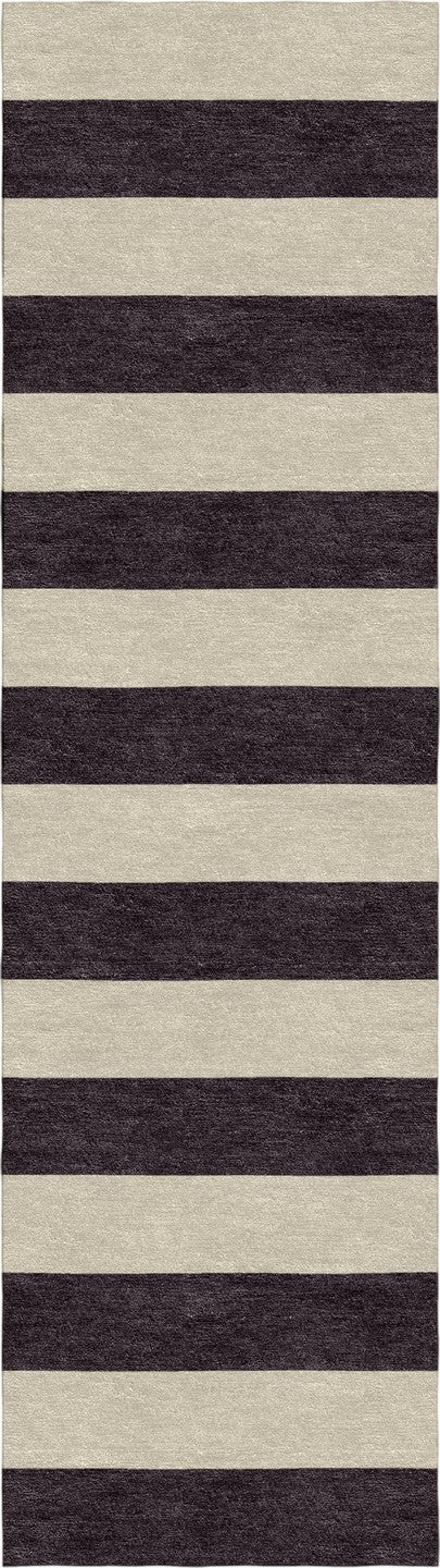 Handmade Hand-Tufted Modern Rug | Horizontal Stripes Rug in Ivory