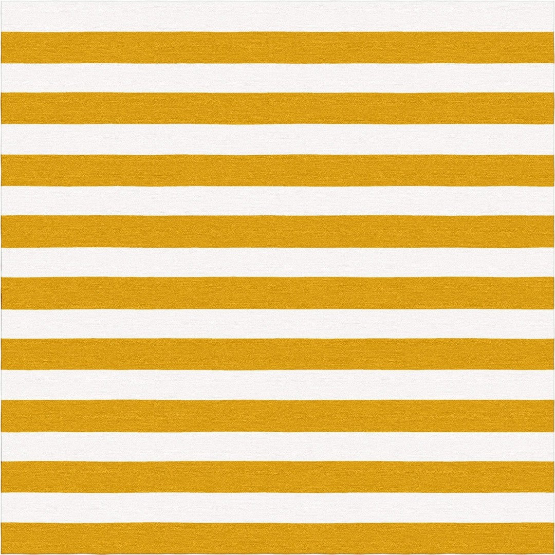 Handmade Hand-Tufted Modern Rug | Horizontal Stripes Rug in Yellow