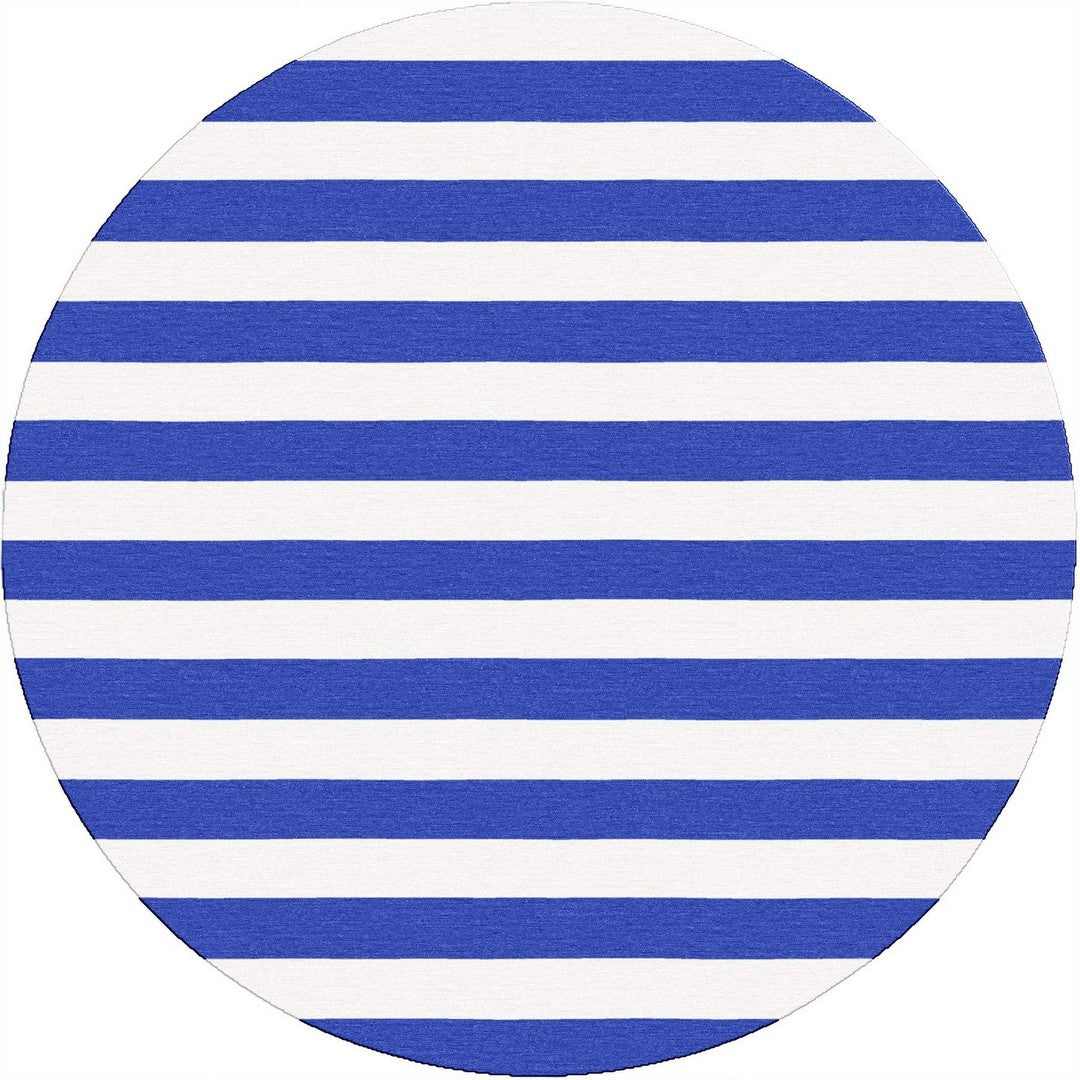 Handmade Hand-Tufted Modern Rug | Horizontal Stripes Rug in Blue