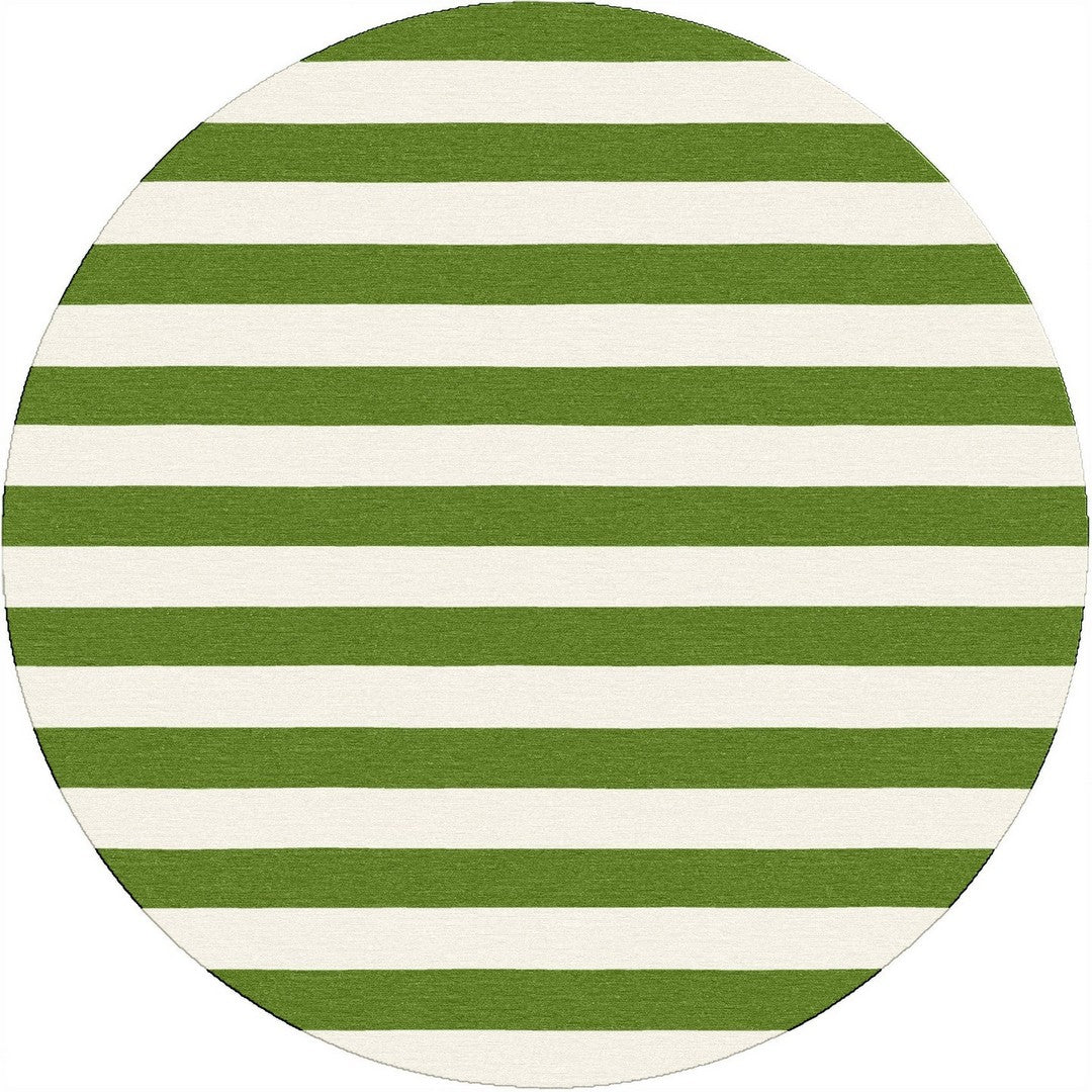 Handmade Hand-Tufted Modern Rug | Horizontal Stripes Rug in Green
