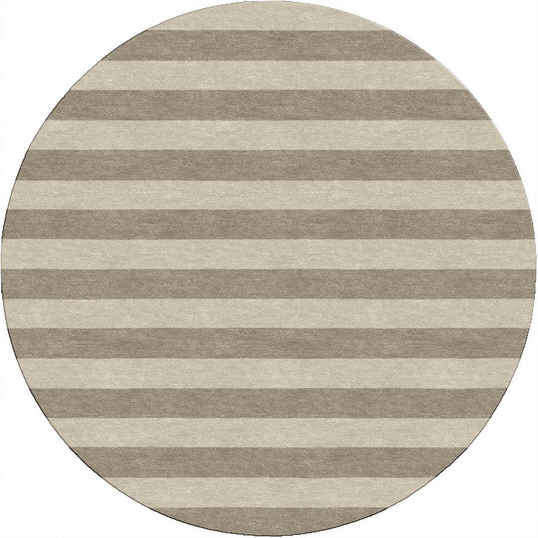 Handmade Hand-Tufted Modern Rug | Horizontal Stripes Rug in Gray