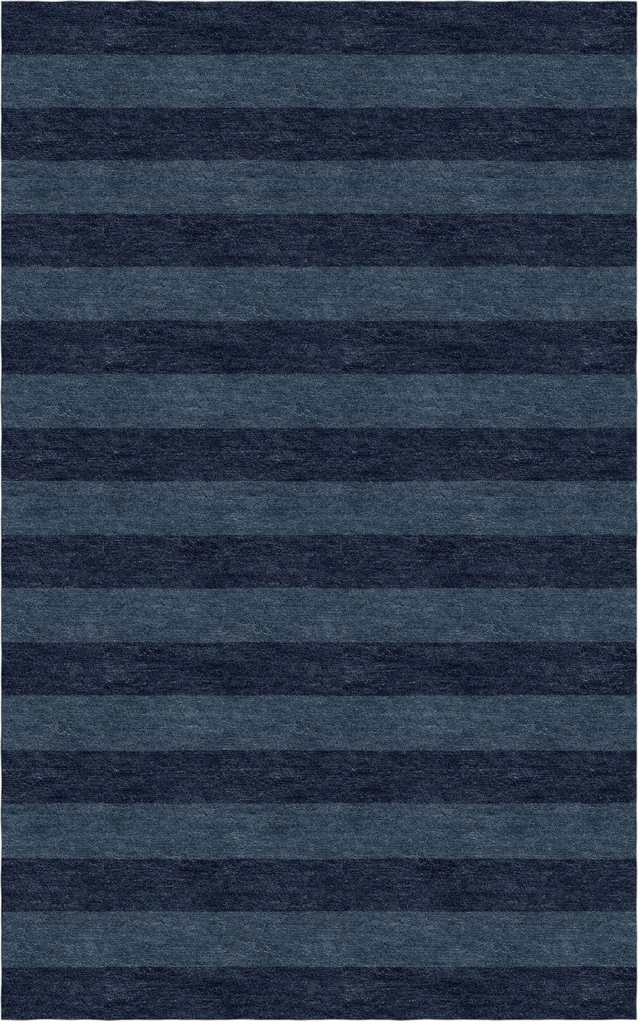 Handmade Hand-Tufted Modern Rug | Horizontal Stripes Rug in Blue