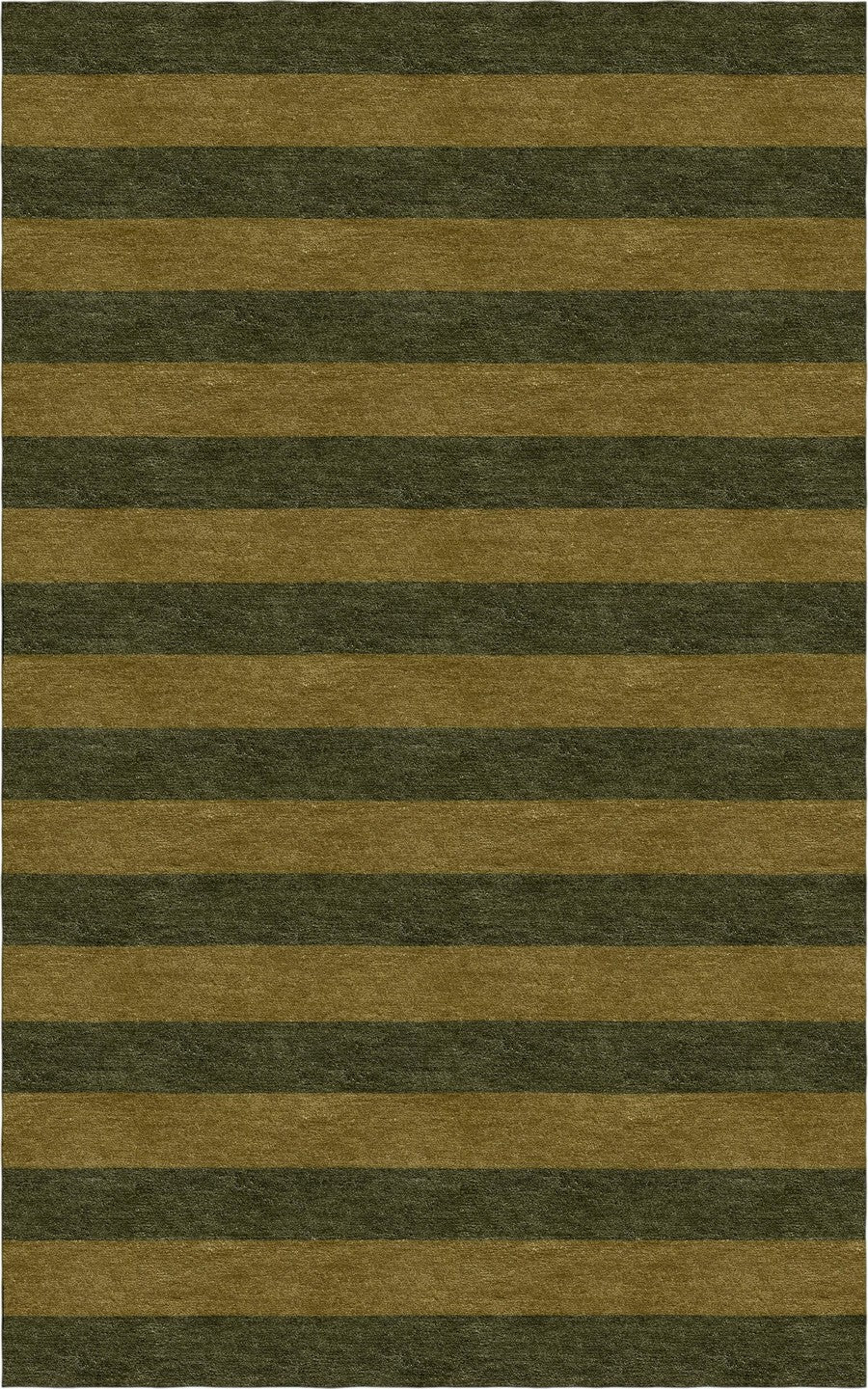 Handmade Hand-Tufted Modern Rug | Horizontal Stripes Rug in Green