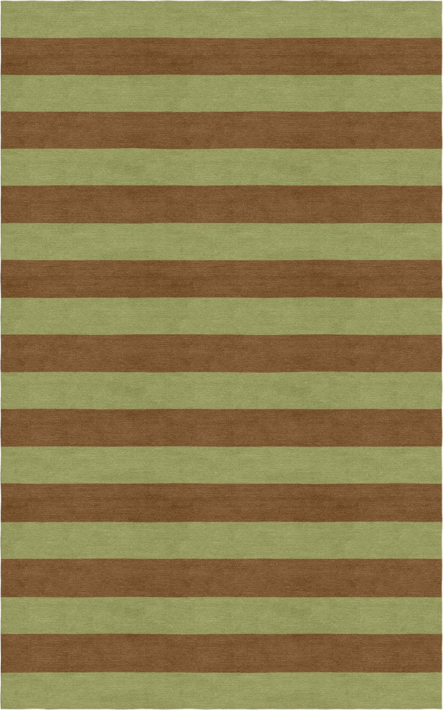 Handmade Hand-Tufted Modern Rug | Horizontal Stripes Rug in Green