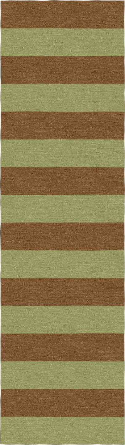 Handmade Hand-Tufted Modern Rug | Horizontal Stripes Rug in Green