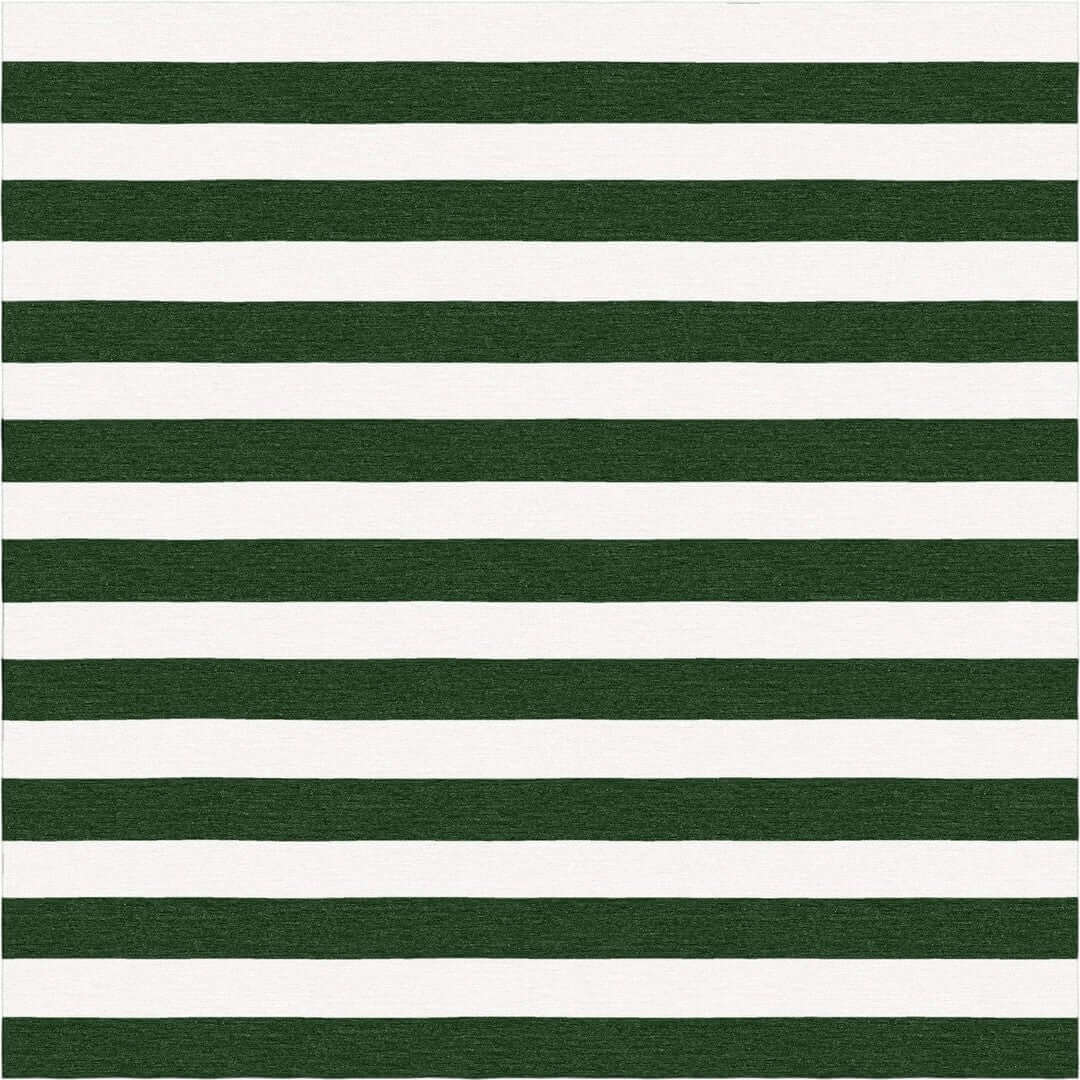 Handmade Hand-Tufted Modern Rug | Horizontal Stripes Rug in Green