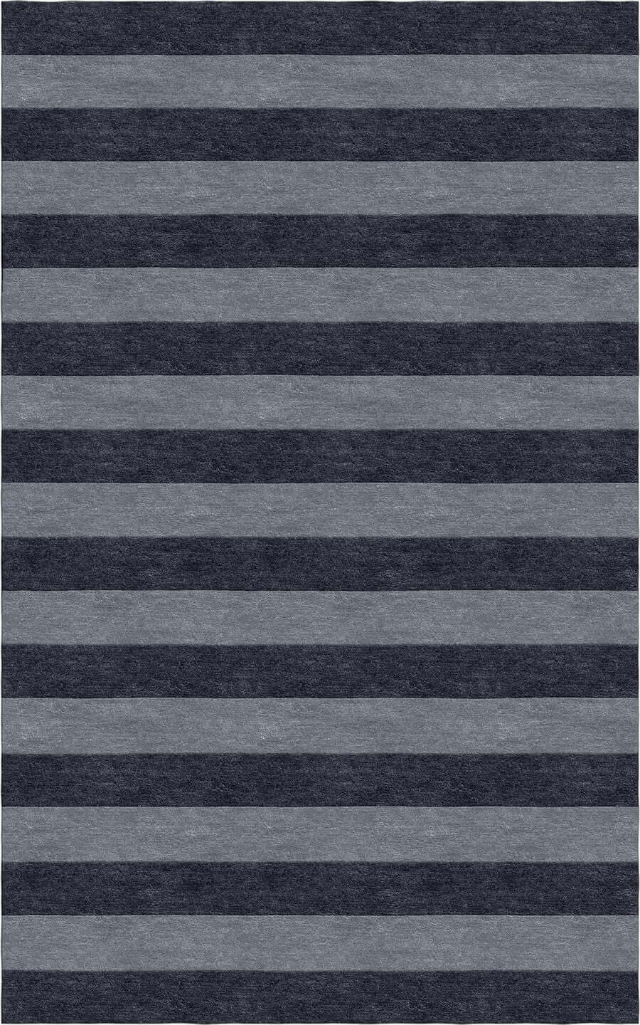Handmade Hand-Tufted Modern Rug | Horizontal Stripes Rug in Gray