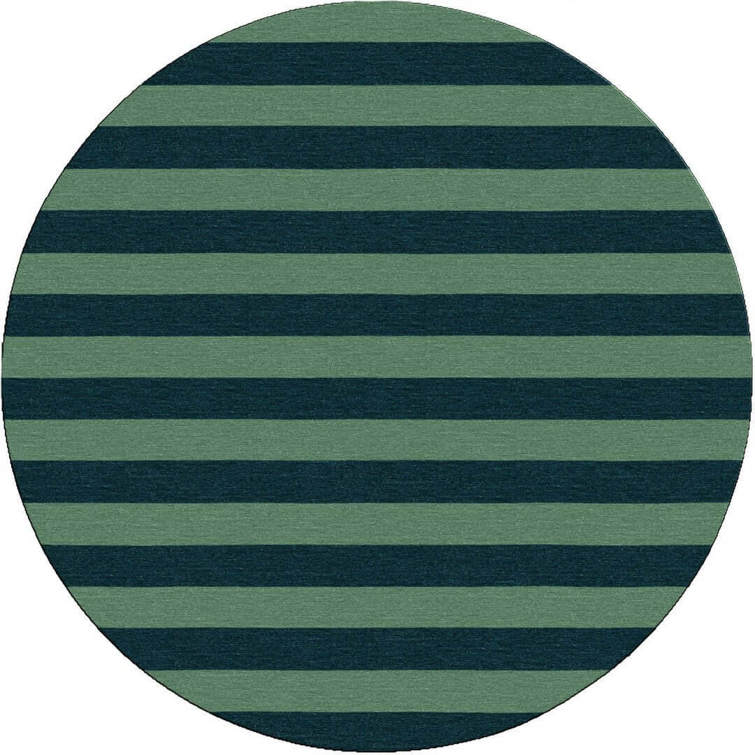 Handmade Hand-Tufted Modern Rug | Horizontal Stripes Rug in Green