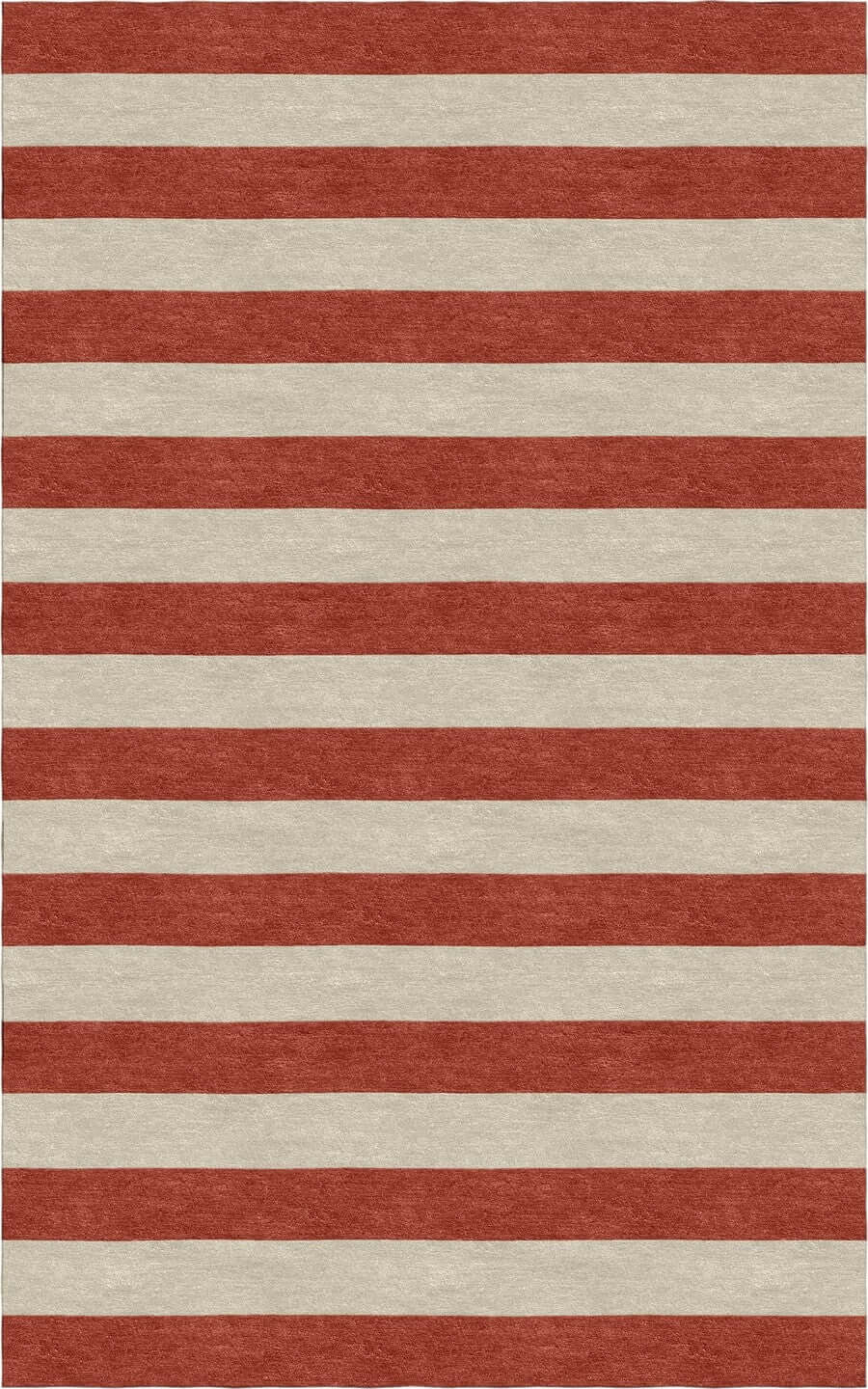 Handmade Hand-Tufted Modern Rug | Horizontal Stripes Rug in Red