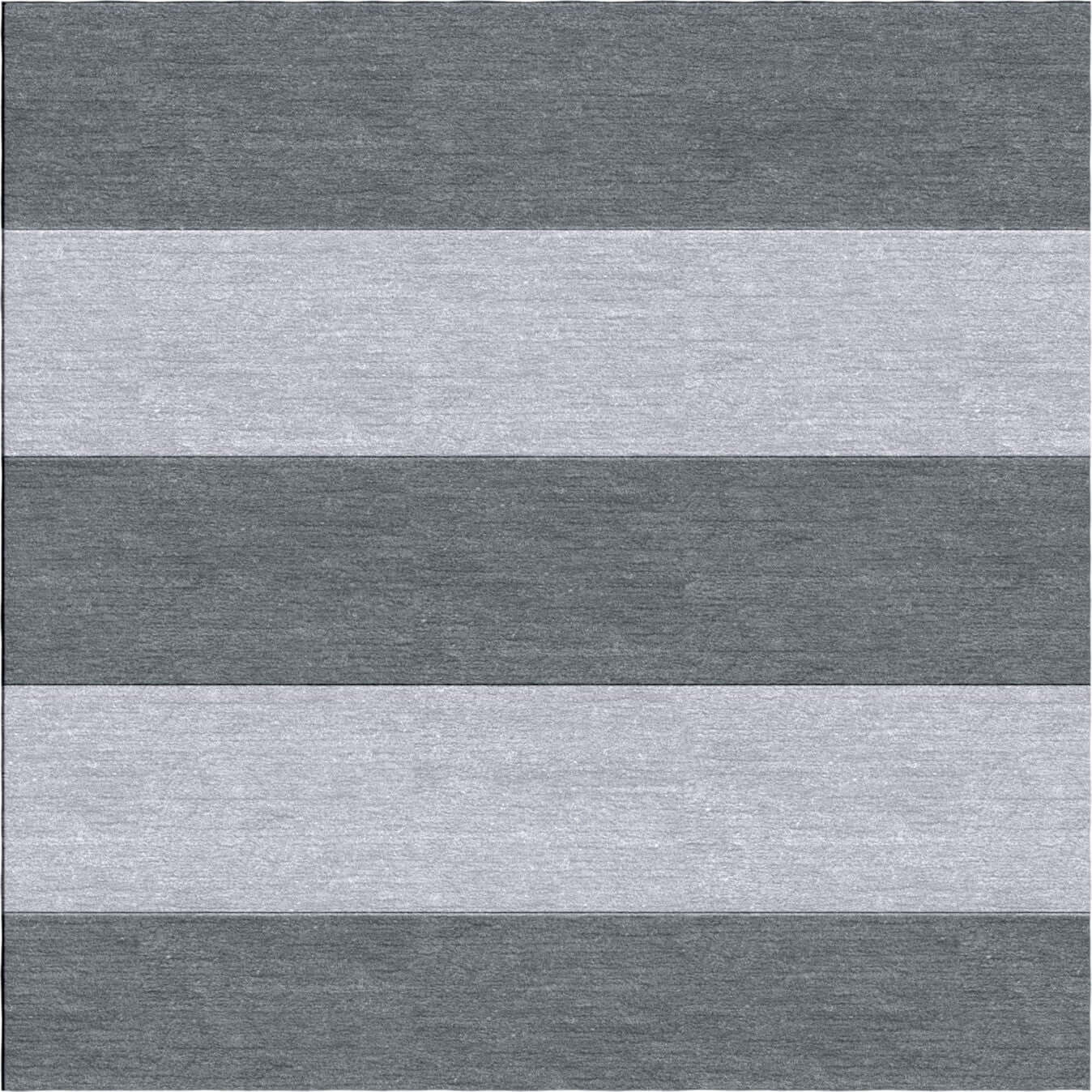 Handmade Hand-Tufted Modern Rug | Horizontal Stripes Rug in Gray