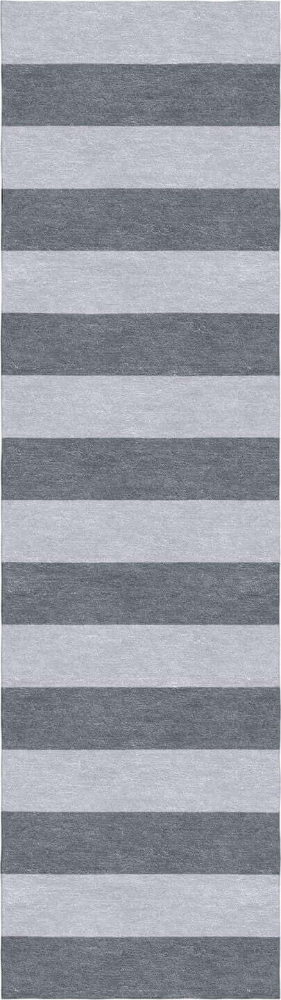 Handmade Hand-Tufted Modern Rug | Horizontal Stripes Rug in Gray